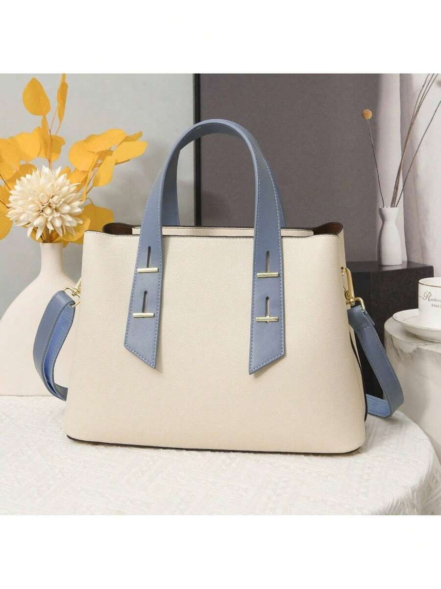 Women Tote Bags - 米配藍+橘色禮盒 - 查看 1