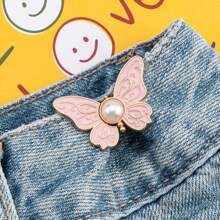 2pcs Butterfly Design Waist Button, Adjustable Pants Tightener, Waistband Fastener Clips