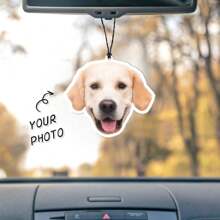 1PC Customized Pet Car Hanging Decoration - Supports Customization Of Dog And Cat Avatars, Car Rearview Mirror Hanging Tags, Suitable For Daily Decoration Or Commemoration Of Pet Owners, Essential Pet Personalized Gifts For Dog Mothers And Fathers, Creative Pendants For Birthday And Holiday Gifts.