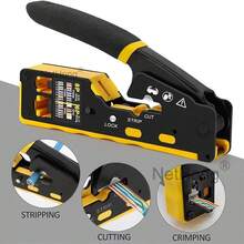 NetHong RJ45 Pass Through PRO EZ Crimping Tool Crimper CAT 5 5E 6 Connector Mega Kit UK - Black - View 1