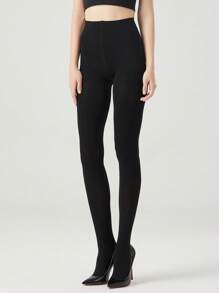 1 Pair Women 120D Sexy Black Tights, Sheer Stockings,Brown Fashionable And Simple Pantyhose Leggings