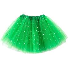 Girls Layered Stars Sequins Tutu Skirt Princess Ballet Dance Dress For 2-8 Years - cầu vồng - Xem 8