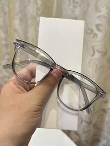 1 件女士休闲复古方形小框黑色平光眼镜，适合日常通勤和街头摄影 - 1pc 黑框白平 - 查看 16