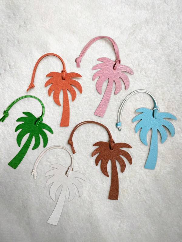 1 pieza Llavero colgante de árbol de coco de unicolor PVC, lindo e interesante, adecuado para coche, mochila, bolso de hombro, bolso de mano, para parejas, estudiantes, trabajadores de oficina, uso diario, citas, vacaciones, viajes, buen regalo para novia, madre, niño, accesorios de coche, encanto de bolso, escuela, gótico, Y2k