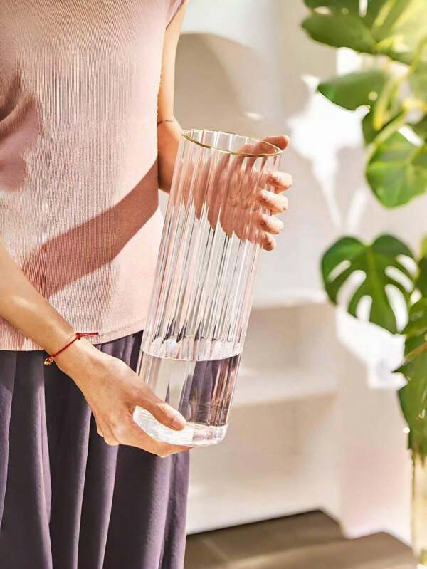 1PC Glass Vase Hydroponic Flower Vase Transparent Cylinder Flower Vases Minimalist Use For Floral Wedding Home Decor Moss Bottle