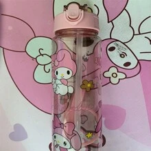 Sanrio (Authorized) Sanrio Hello Kitty Kuromi Melody Jade Guigou 800ml/27 Oz Cartoon Transparent Sports Water Bottle, Leak Proof, Portable, Drop Proof, Comes With Pop Up Lid, Suitable For Exercise, Slow Running, Gifts For Her, Birthday Gifts, Graduation Season, Summer Travel Accessories, Etc