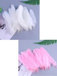 50pcs Multi-Color Versatile Natural Feathers In Bulk, Suitable For Feather Decorations, Weddings, Parties