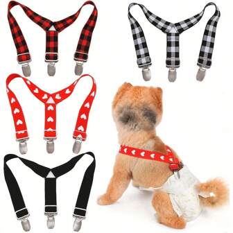 1pc Dog Diaper Harness Dress For Female Dogs, Adjustable Size Suitable For Small, Medium & Large Breeds