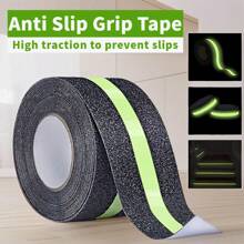 5M (16,4ft) leuchtband im dunkeln Anti-Rutsch-Tape | Selbstklebendes fotolumineszierendes Griffband für Treppen, Badezimmer und Poolstufen | Abrasives PVC-Bodentape - 1 Rolle reicht für 10-15 Standardstufen