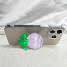 1 件可爱花形手机支架 - 透明夜光树脂可折叠支架，适用于智能手机、生日礼物、圣诞礼物、ABS 材质（斋月手机配件）兼容 、Android 手机、生日礼物、家人、朋友推拉式手机握把、手机支架 - 彩色 - 查看 9