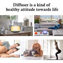 Diffuserlove Diffuser Essential Oil Diffusers 500ML Remote Control Aroma Diffuser Cool Mist Aromatherapy Diffuser With Mute Design, Timer And Auto Shut-Off For Office Living Room Yellow/Black - Đen - Xem 5