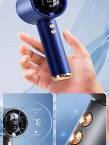 1 件手持式 USB 迷你涡轮风扇，男女通用，光滑机身，冰凉触感，大容量电池，多色，可调节 100 档风速，强劲气流，超静音，适用于户外露营、旅行、海滩、运动、办公室、学校、日常使用