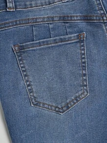 Nouveaux jeans skinny déchirés stretch pour femmes avec taille haute et boutonnière, polyvalents et