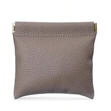 2025秋冬畅销促销荔枝纹自动闭合数据线耳机收纳袋，迷你便携数码包，带按扣