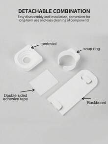 1/3 Packs Electric Toothbrush Holder, Bathroom Wall-Mounted Toothbrush Storage Rack, Suction Cup Fixed Electric Toothbrush Stand Without Drilling, Suitable For Toothbrush Storage Bathroom Shelf. Back To School Bathroom Accessories - Multicolor - View 5