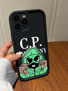 Person Portrait & Slogan Pattern Silicone Phone Case Compatible With Apple And - Black - View 4