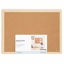 23"X17" Cork Bulletin Board With Wood Frame - 棕色 - 查看 2