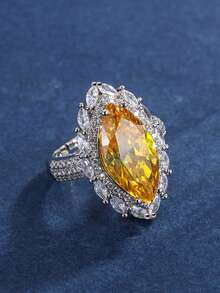 1pc Women's Engagement Ring,Is A Timeless Symbol Of Elegance And Romance, Perfect For Engagement, Wedding, Anniversary And Luxury Party - No Box