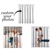 1PC Customized Shower Curtain With Hooks, Personalized Shower Curtain With Photos And Text, Curtain Photo Collage, Customized Pet Shower Curtain, Personalized Pet Shower Curtain, Personalized Picture Shower Curtain, Customized Shower Curtain With Any Picture - Multicolor - View 2
