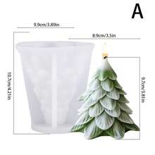 1 pieza Molde de vela en forma de árbol de Navidad - Decoración y regalo artesanal creativo para fiestas navideñas, incluye molde para hacer jabón, yeso y resina