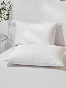 2 Stücke, Weiß, einfarbig japanischer einfarbiger Stil, super weich, atmungsaktiv, ganzjährig, einfache Mode, Lässig und Alltagsleben, Jungen-Schlafraum für alle Jahreszeiten, Kissenbezug, ohne Kisseninnenteil, Bettwäsche, Hotel, Haushaltsartikel, japanische Größen Twin, Full, Queen, King. - Weiss - Übersicht 2