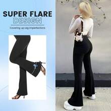 High Waisted Leggings For Women - Soft Athletic Tummy Control Yoga Pants For Cycling Dance Tights - 3 Pack Black, Dark Grey, Navy Blue - View 3