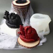 3 Style Pumpkin Ghost Candle Mold Heart-Shaped Scented Candle Gypsum Silicone Mold Making Resin Epoxy Tool For Halloween Part