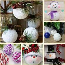 20 Stücke 5,8 cm weiße solide Schaumstoffbälle, Polyethylenmaterial, geeignet für Lern-DIY Bastelprojekte, Kunst, Handwerke, Familien, Partydekoration, Malerei-DIY, Weihnachten, Halloween, Kurban-Bayram-Fest