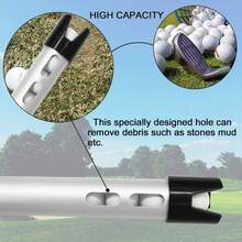 高尔夫球拾取器拾球器上部拾球管可放入高尔夫球袋，拾球器铝制可容纳 20 个球，重量轻