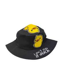 Reversible I Don't Give A Duck & Cute Yellow Duck Print Bucket Hat - Vacation Party Essential Unisex Fashion Cap - Double-sided Yellow Duck - View 4