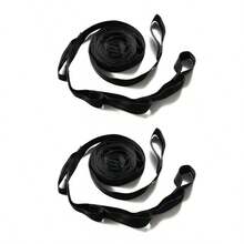 2/4Pcs Hammock Straps Special Reinforced Polyester Straps 5 Ring High Load-Bearing Barbed Black Outdoor Camping Hammock Straps