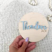 1 pieza Tablero de aviso de nacimiento para hospital, etiqueta de identificación de hospital, tablero de aviso de estado de nacimiento, etiqueta de madera para recién nacidos, etiqueta de identificación