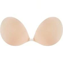 Sticky Adhesive Silicone Push Up Invisible Bra - Backless, Strapless For Women With Nipple Covershalloween - Light Flesh - View 10