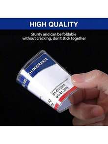 10/20 件防水新型医保卡保护套，透明 PVC 塑料卡夹，适用于新型医疗/社保/商务/身份证/信用卡/地铁卡，易插入设计 - 保持您的卡片清洁 - 彩色 - 查看 2