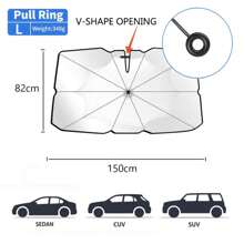 Car Sunshade Windshield Umbrella Front Sun Shade Parasol Foldable Summer Protection Car Seat Heat Insulation Car Accessories