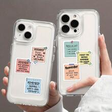 500-Piece Inspiring Reminder Sticker Rolls - Self-Adhesive Paper Labels With Positive Affirmations And Cartoon Patterns, Suitable For Diaries, Laptops, Notebooks, Mixed Colors - GUTBD One-Time Incentives - one-size - View 6