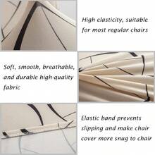 Beige Chair Covers For Dining Room Set Of 4,Stretch Spandex Parsons Chair Slipcover 4 Pack,Washable Anti-Dust Chair Seat Covers For Kitchen,Wedding,Party - Camel - View 6