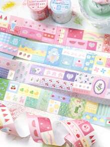 1 Roll Of Cute Illustration Die Cut Craft Decorations, Doodle Small World Series, Suitable For Gifts, Office, Home, Marking, Labels, Classroom, Entertainment Toys, Student Planner, Creative Vintage Decoration Stickers, DIY Fun, School Supplies,Back To School