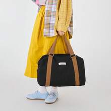 可折叠大容量超轻便携行李袋，涤纶撞色时尚高端旅行袋，适合学校，学校配件，学校用品