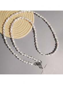 قطعة واحدة سيور هاتف قابلة للتعديل فاخرة للسيدات، سلسلة عنق عبر الجسم مزينة بخرز أنيق لحقيبة اليد وغطاء الهاتف كهدية