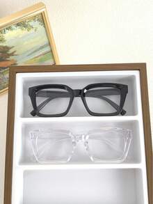 2 件装方形框架女士无度数眼镜，时尚百搭的日常配饰 - 彩色 - 查看 9