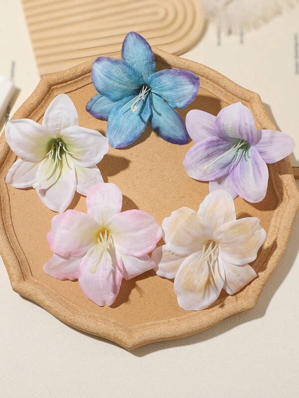 5Pcs Hawaiian Flower Hair Clips For Women,Plumeria Hibiscus Hair Clips Rose Hair Barrettes Artificial Flower Clips,Hair Accessories For Vacation Beach Party, Boho Clips For Girls Wedding