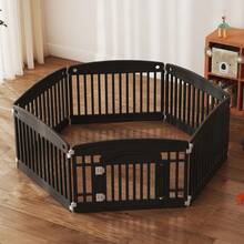 Sweetcrispy Plastic Dog Playpen 4/6-Panel 24" Expandable & Durable Pet Fence For Small To Medium Dogs - Indoor & Outdoor Portable Puppy Playpen With Secure Locking Door,Black - màu đen - Xem 2