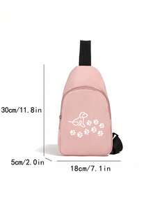 1 Stück süße Damen Reißverschluss Umhängetasche mit süßem Hundepfoten Muster, Mini Brusttasche, verschiedene Farboptionen, multifunktionale Brusttasche, große Kapazität und einfache lässige Umhängetasche, für Damen und Herren, geeignet für den täglichen Gebrauch, Outdoor-Aktivitäten, Reisen, Wandern, tragbar, ideale Wahl als Geschenk, Geschenk für Freundinnen, perfektes Geschenk für Hundemütter, Brautduschen, Geschenke zum Schulanfang, Lehrergeschenke