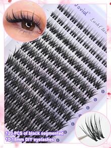 120 PCS Brown DIY Lash Extensions Crossed Wispy Lash Clusters Individual Eyelashes Natural Soft Lightweight 10-18mm Reusable Mix Style Lash Clusters - D - View 8