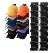 1/2pcs Baseball Cap Holder, Baseball Cap Storage Rack, Wall-Mounted Hat Rack, Holds Multiple Caps, Suitable For Door, Wardrobe And Wall, Easy Access And Dual Installation Options, Hat Organizer - Multicolor - View 3
