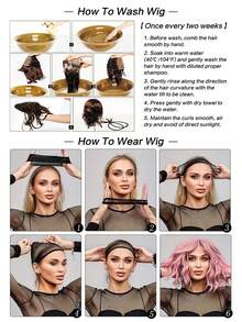 NOBLE Peruca Sintética Reta Preta Longa de 30 Polegadas com Frente de Renda, Peruca de Renda Feminina, Resistente ao Calor, Peruca para Cosplay - Multicolorido - Visão 10