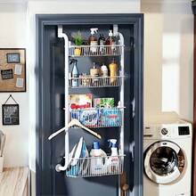 A Six-Level Hanging Rack, A Storage Shelf Behind The Door, A Door-Mounted Snack And Spice Storage Rack That Doesn't Require Drilling, For Storage And Organization In The Kitchen, Bathroom, Room, And Bedroom. - Multicolor - View 8