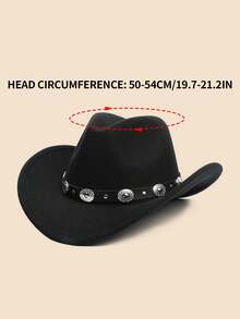 1pc Unisex Kids Star Leather Decor Felt Cowboy Hat, Retro Western Style, Suitable For All Seasons, Detachable, Suitable For Daily Wear, Outdoor Activities, Holidays, Parties, Back To School And More - Style 1 - View 9