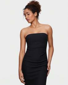 Sujetador sin tirantes con cobertura total y soporte de aros ocultos para mujer INLYRIC Inbarely Plus, con forro ligero y diseño sin costuras - Negro - Ver 6